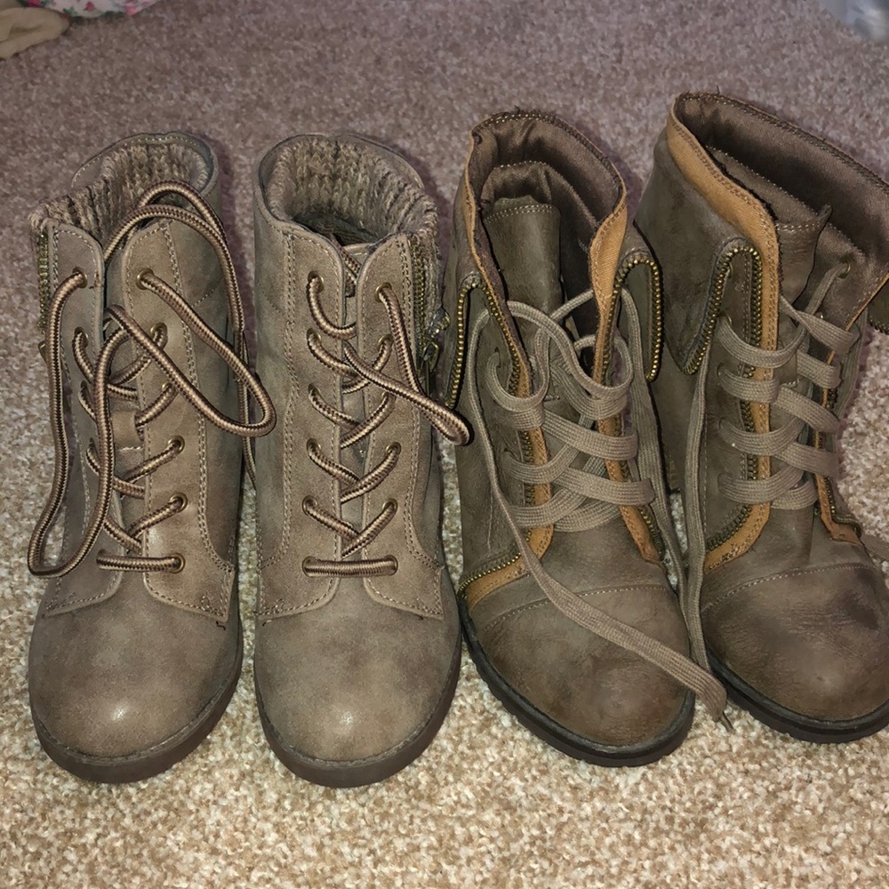2 pairs of boots